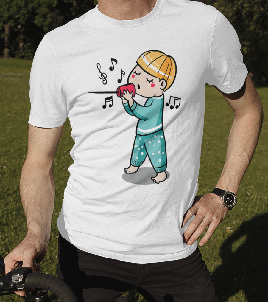 Valentines Couples Boy Her Him Girls Singing Music Notes T-Shirt