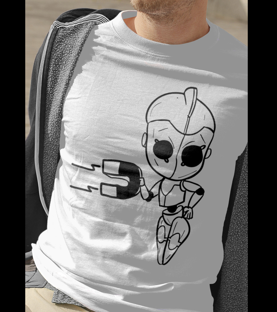 Valentines Couples Girl Her Him Girls Magnet Robot T-Shirt