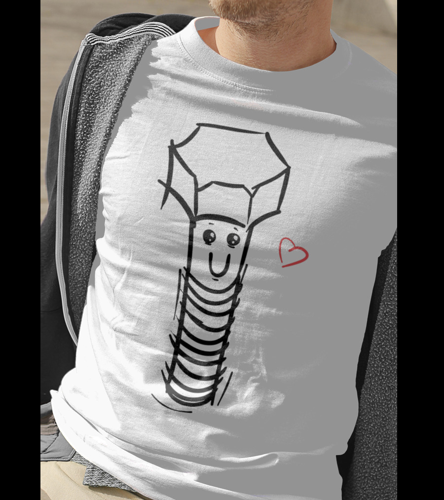 Valentines Day Heart Smiling Screw For Her Him Girls Boys T-Shirt