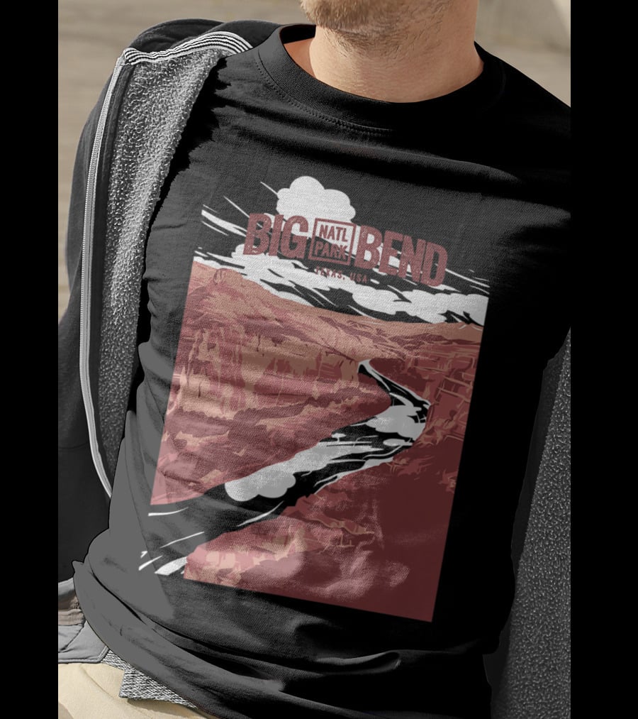 Big Bend National Park Texas USA Vintage Natl Park River Scene T-Shirt