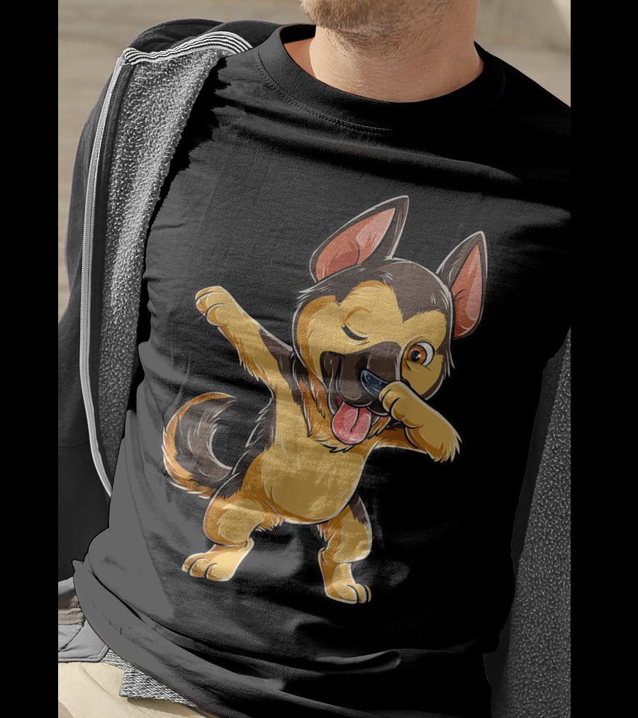 Dabbing German Shepherd Puppy Dance Boys Lover16 T-Shirt