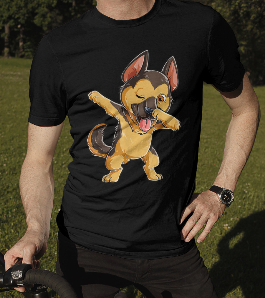 Dabbing German Shepherd Puppy Dance Boys Lover16 T-Shirt