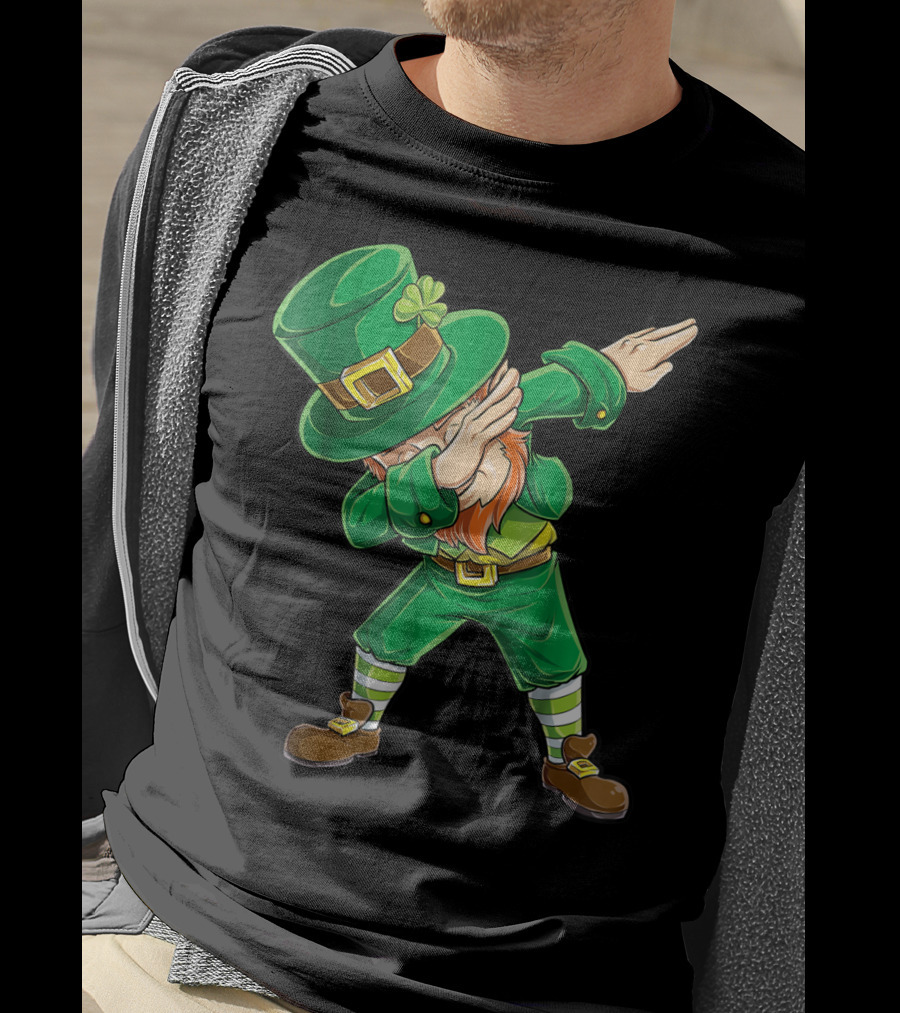 Dabbing Leprechaun St Patricks Day Boys Dab20 Dance Pose T-Shirt