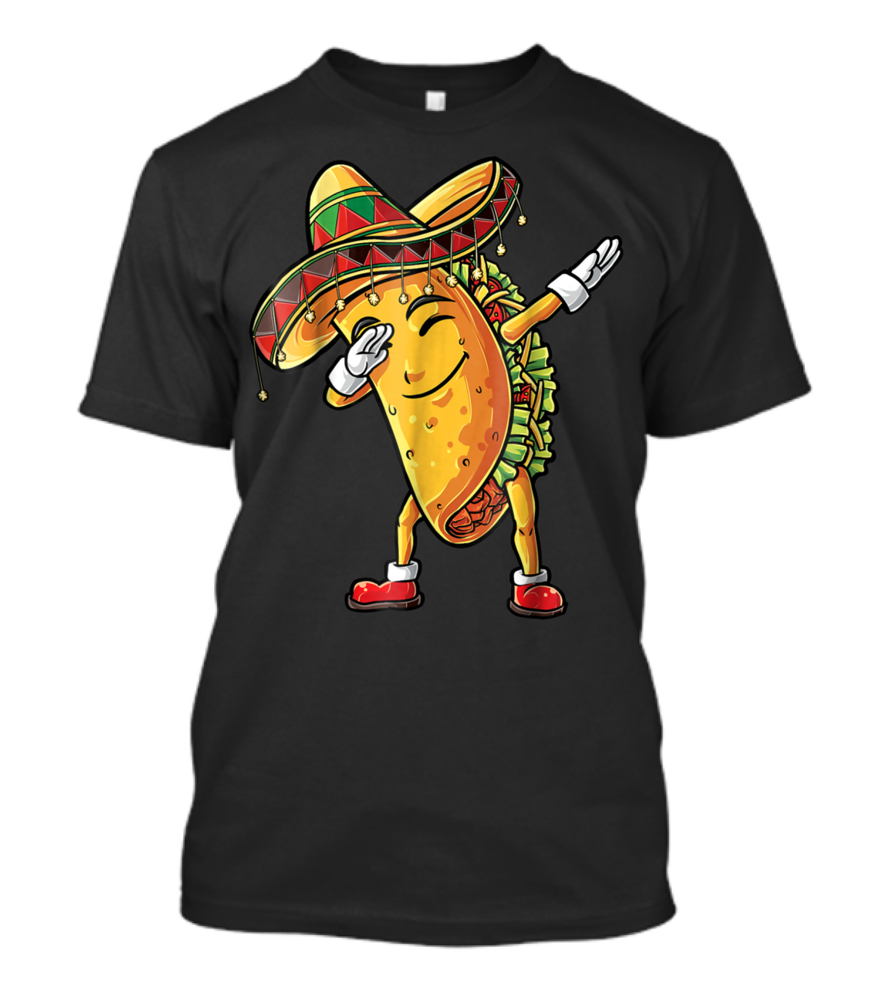 Dabbing Taco Sombrero Cinco De Mayo Kids Boys Girls Fun T-Shirt