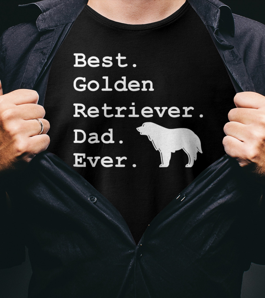 Best Golden Retriever Dad Ever Funny Dogs Lover 76 T-Shirt