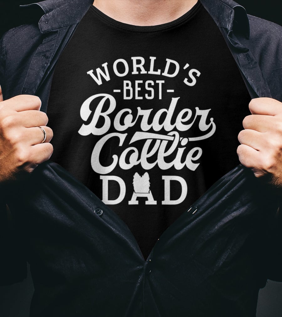 World's Best Border Collie Dad 59 T-Shirt