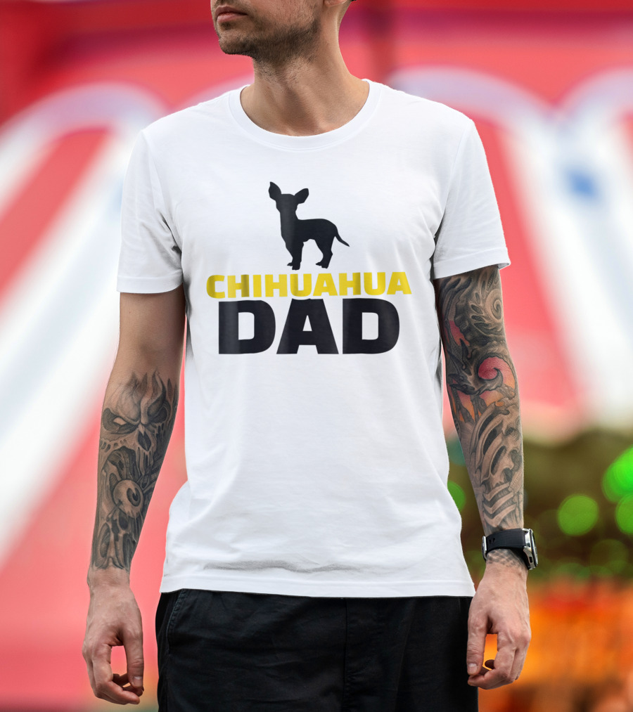 Chihuahua Dad Silhouette T-Shirt
