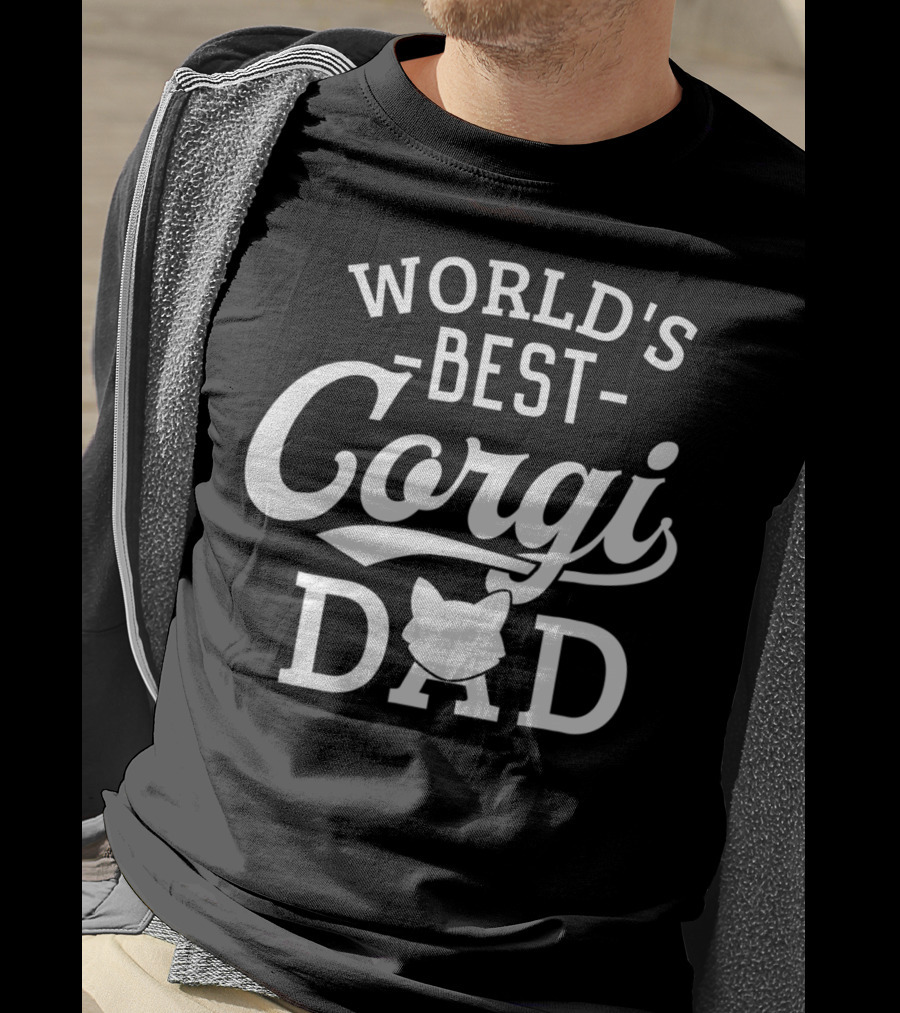 World's Best Corgi Dad Funny T-Shirt