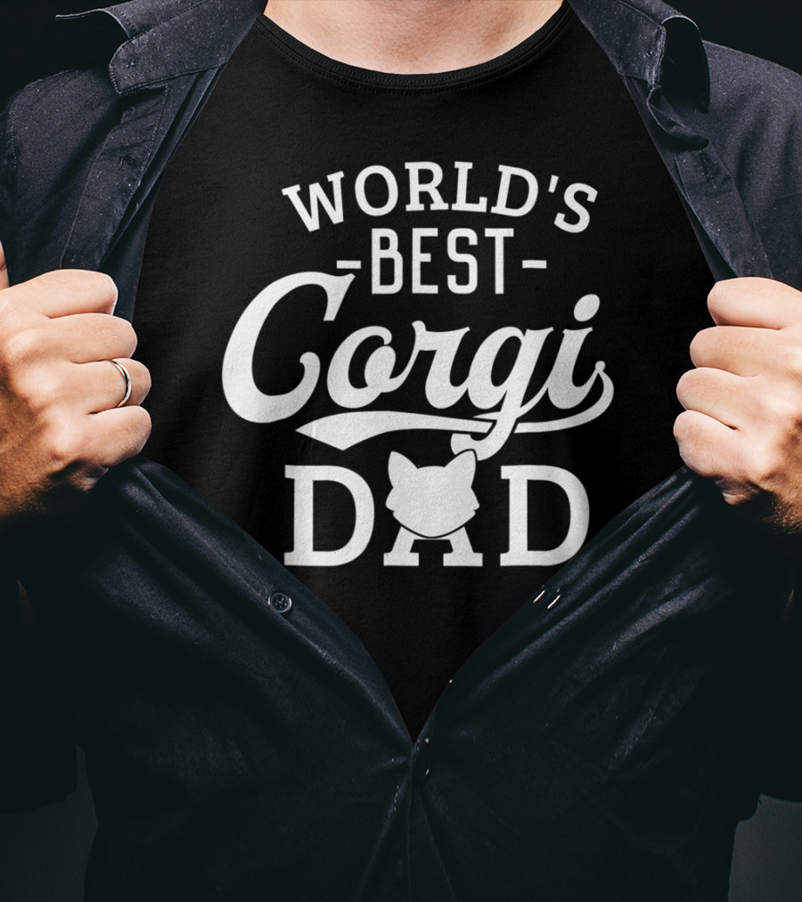 World's Best Corgi Dad Funny T-Shirt