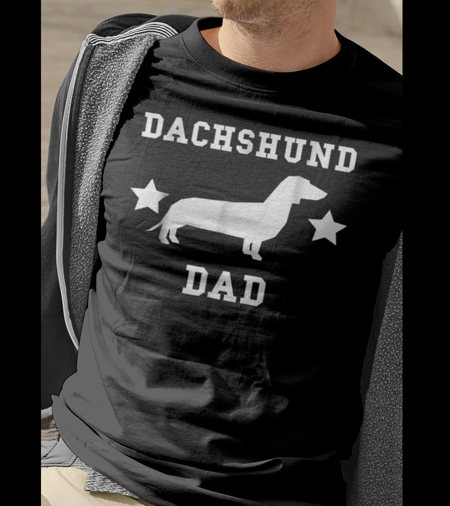 Dachshund Dad Stars T-Shirt
