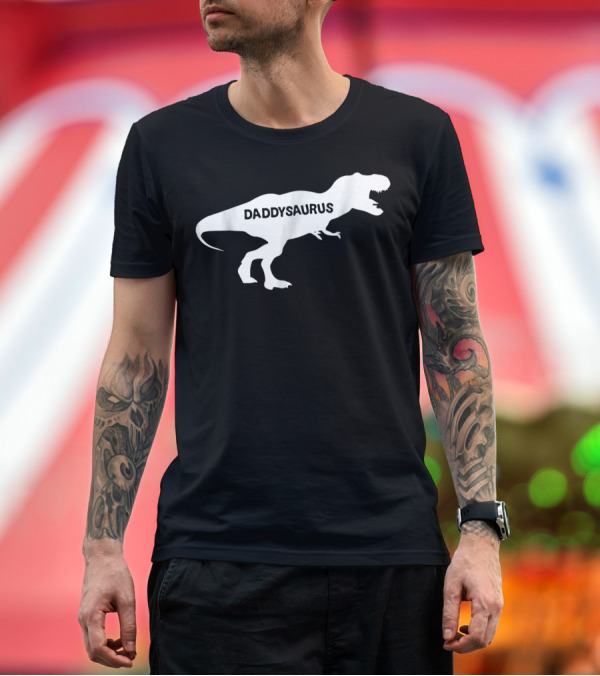 Premium T-Shirt: Daddysaurus Dinosaur Dad T-Rex T-Shirt Daddysaurus Dinosaur Dad T-Rex T-Shirt
