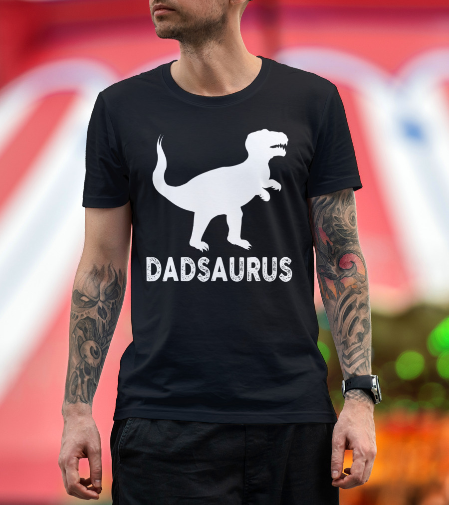 Dadsaurus Dad Dinosaur Men Daddy65 T-Rex T-Shirt