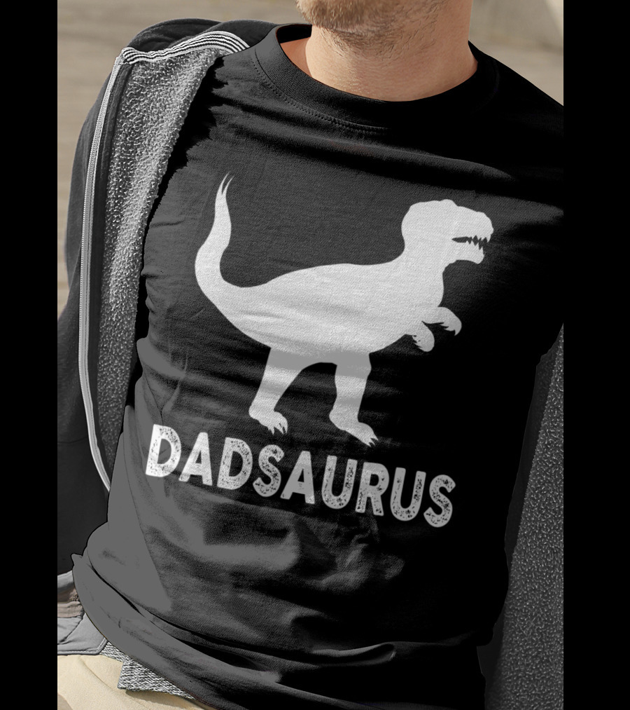 Dadsaurus Dad Dinosaur Men Daddy65 T-Rex T-Shirt
