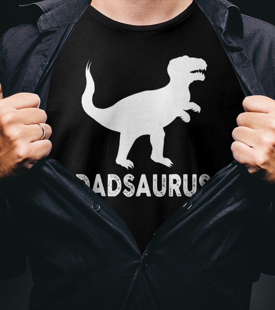 Dadsaurus Dad Dinosaur Men Daddy65 T-Rex T-Shirt