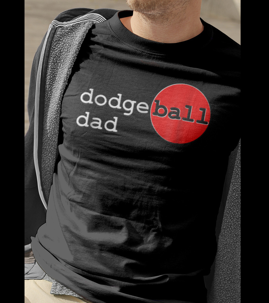 Dodgeball Dad Father Dodge Ball Parent Red Ball T-Shirt