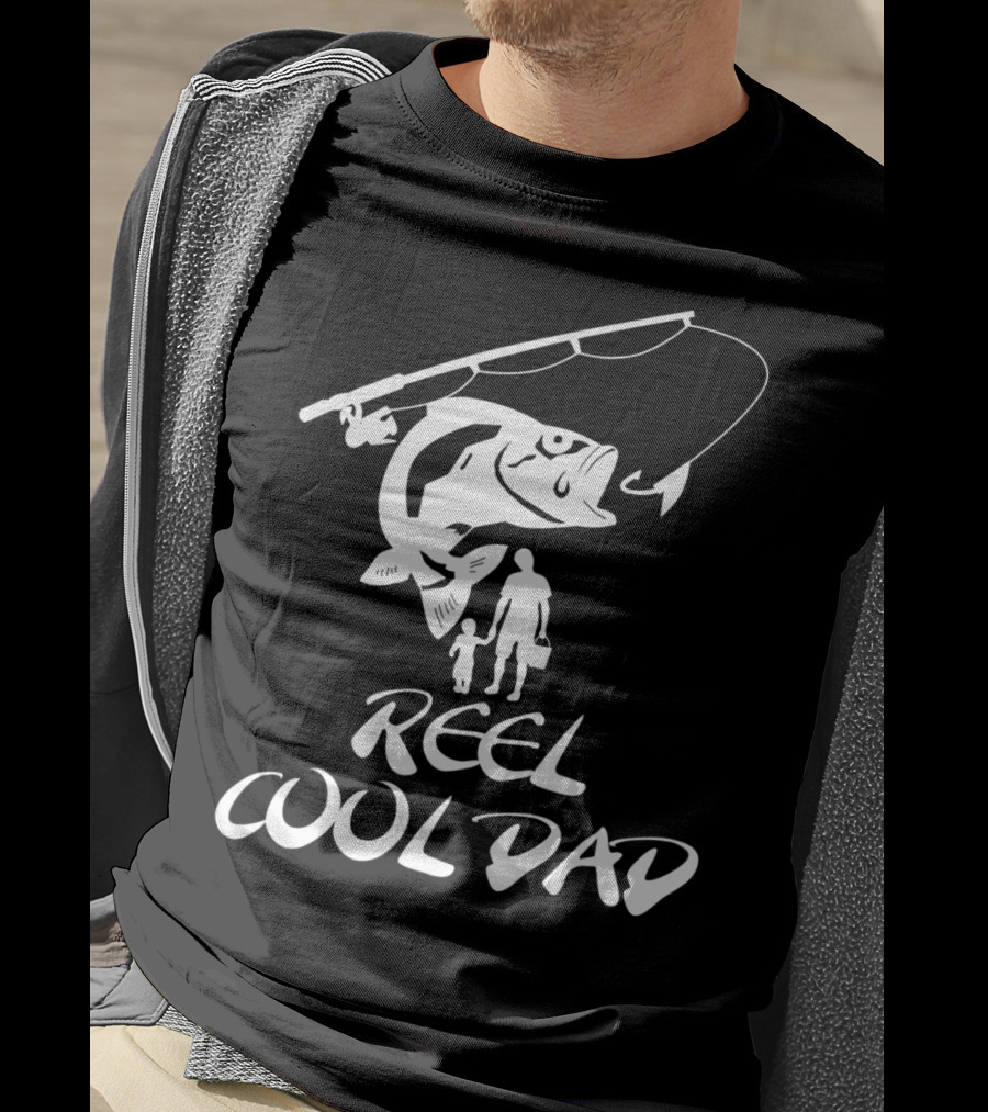 Father And Son Fishing Reel Cool Dad T-Shirt