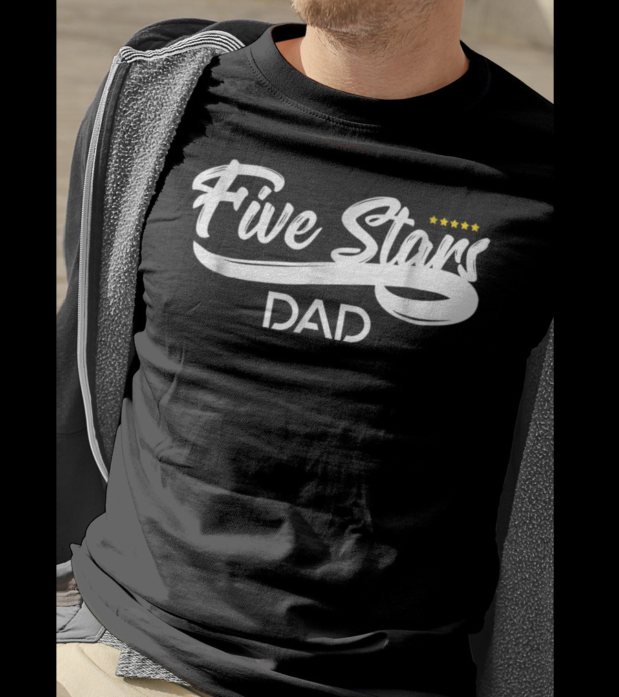 Five Stars Dad Father's Day Gift Rating T-Shirt