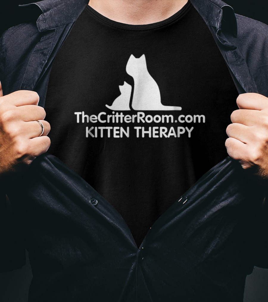 TheCritterRoom.com Kitten Therapy Foster Dad Johns Cam T-Shirt