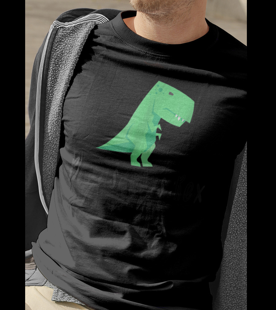 Papasaurus Rex Cute Dinosaur Dad Funny T-Shirt