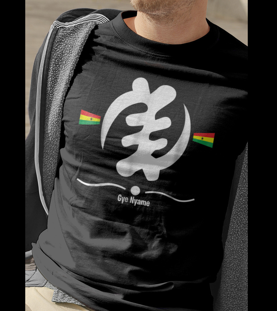Ghana Flag Gye Nyame Adinkra Symbol Dad Kid93 T-Shirt