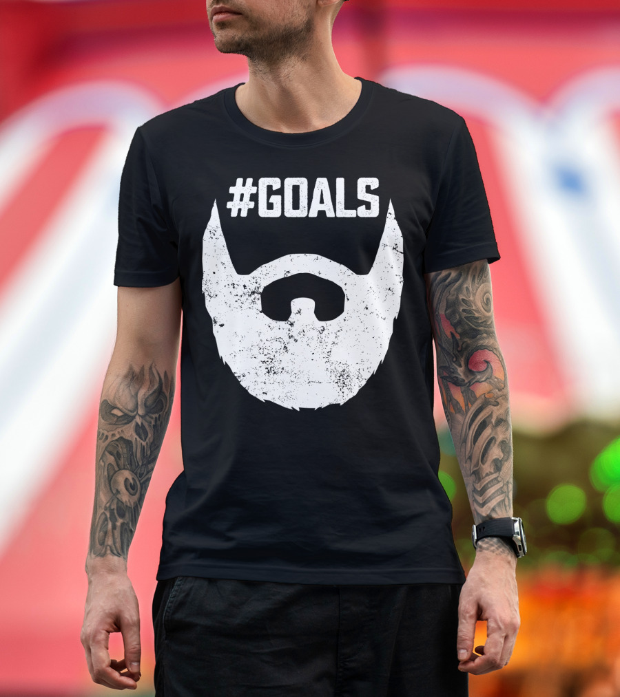 Goals Beard For Bearded Dad Husband T-Shirt