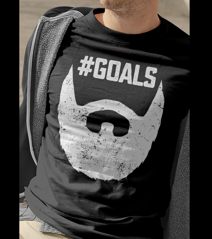 Goals Beard For Bearded Dad Husband T-Shirt