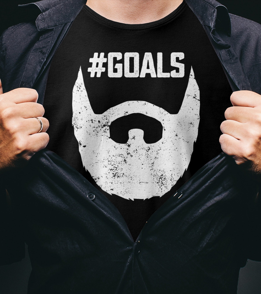 Goals Beard For Bearded Dad Husband T-Shirt