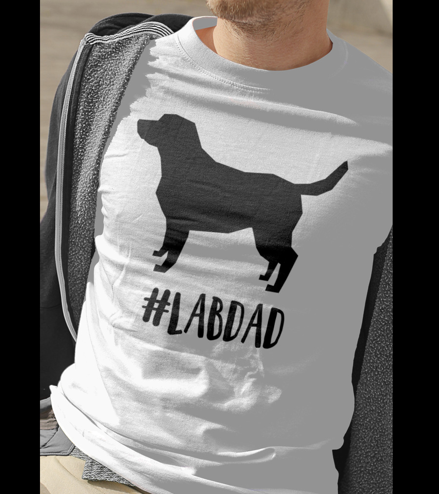 LABDAD Yellow Black Labrador Retriever Dog T-Shirt