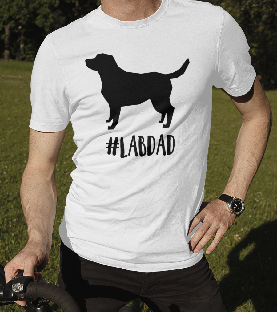 LABDAD Yellow Black Labrador Retriever Dog T-Shirt