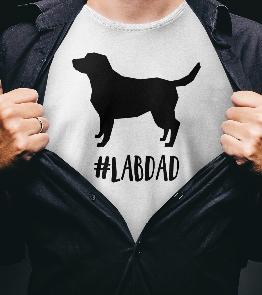 LABDAD Yellow Black Labrador Retriever Dog T-Shirt