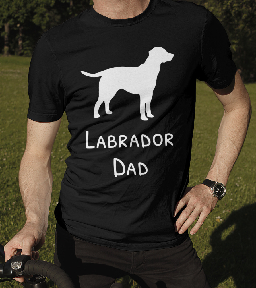 Labrador Dad Silhouette Canine Father's Day T-Shirt