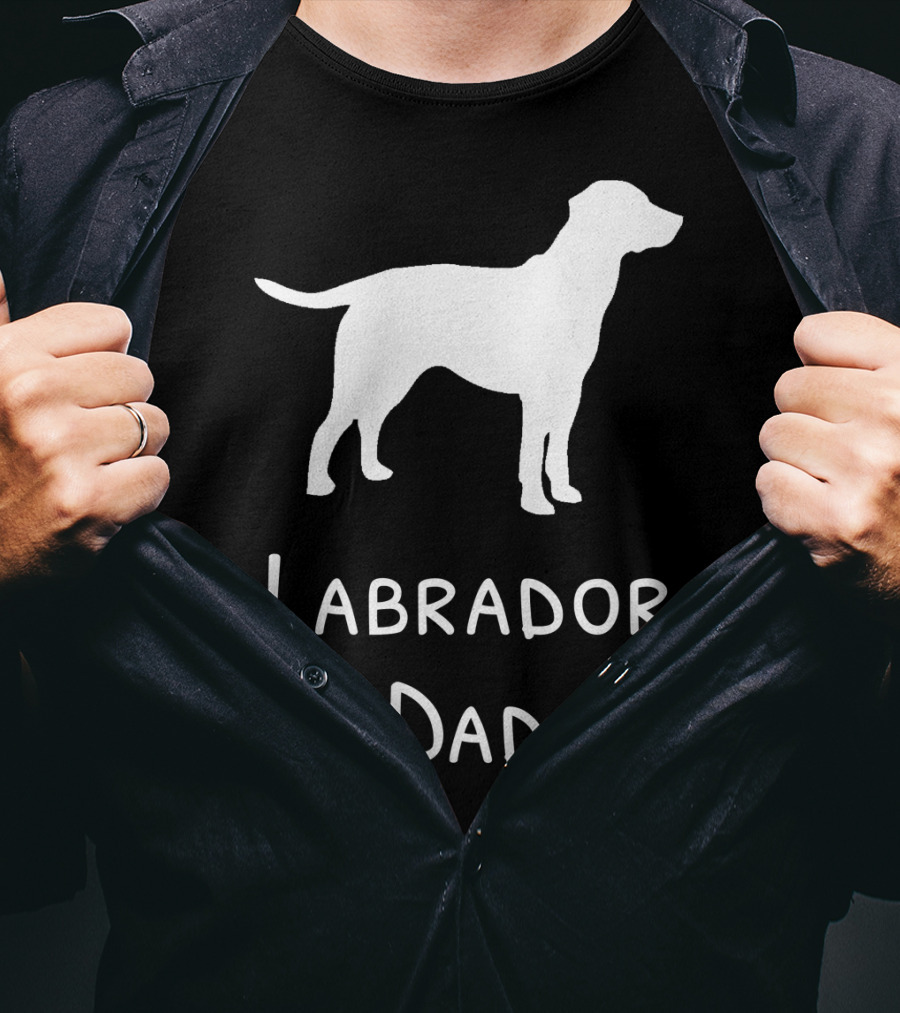 Labrador Dad Silhouette Canine Father's Day T-Shirt