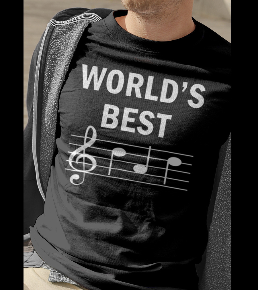 World's Best Dad Ever Treble Clef Musician T-Shirt