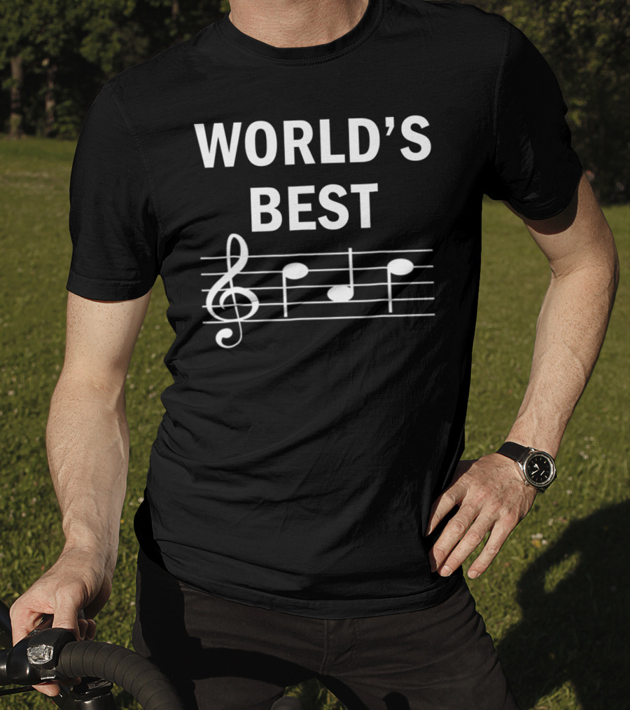 World's Best Dad Ever Treble Clef Musician T-Shirt