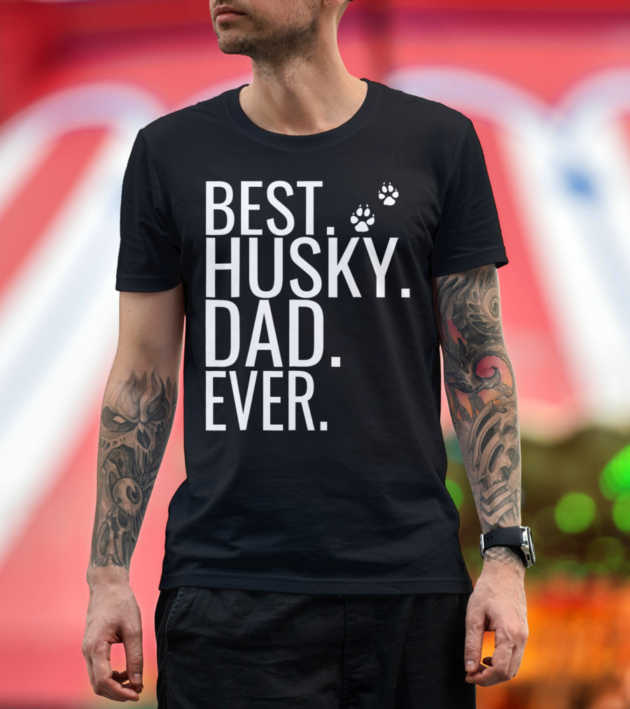BEST HUSKY DAD EVER Mens Best Husky Dad Ever for dog lovers93 T-Shirt