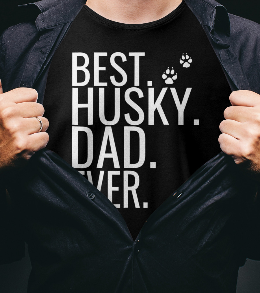 BEST HUSKY DAD EVER Mens Best Husky Dad Ever For Dog Lovers93 T-Shirt