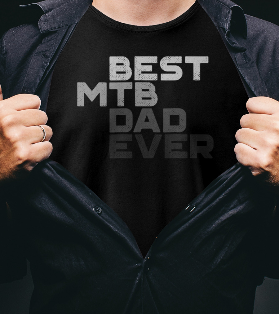 Best MTB Dad Ever Mountain Bike Vintage MTB Mens T-Shirt