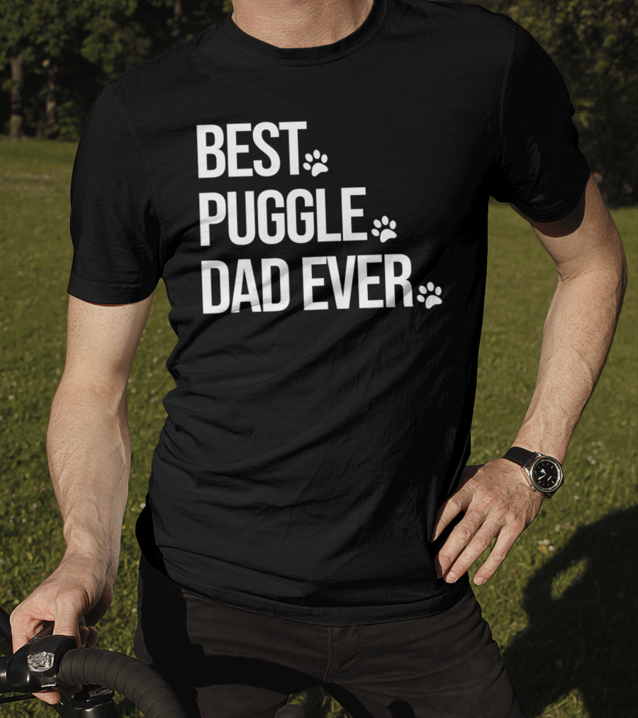 Best Puggle Dad Ever Paws T-Shirt