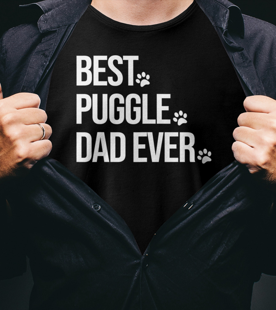 Best Puggle Dad Ever Paws T-Shirt