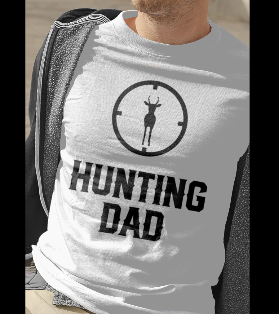 Hunting Dad Deer Silhouette Target Men's T-Shirt