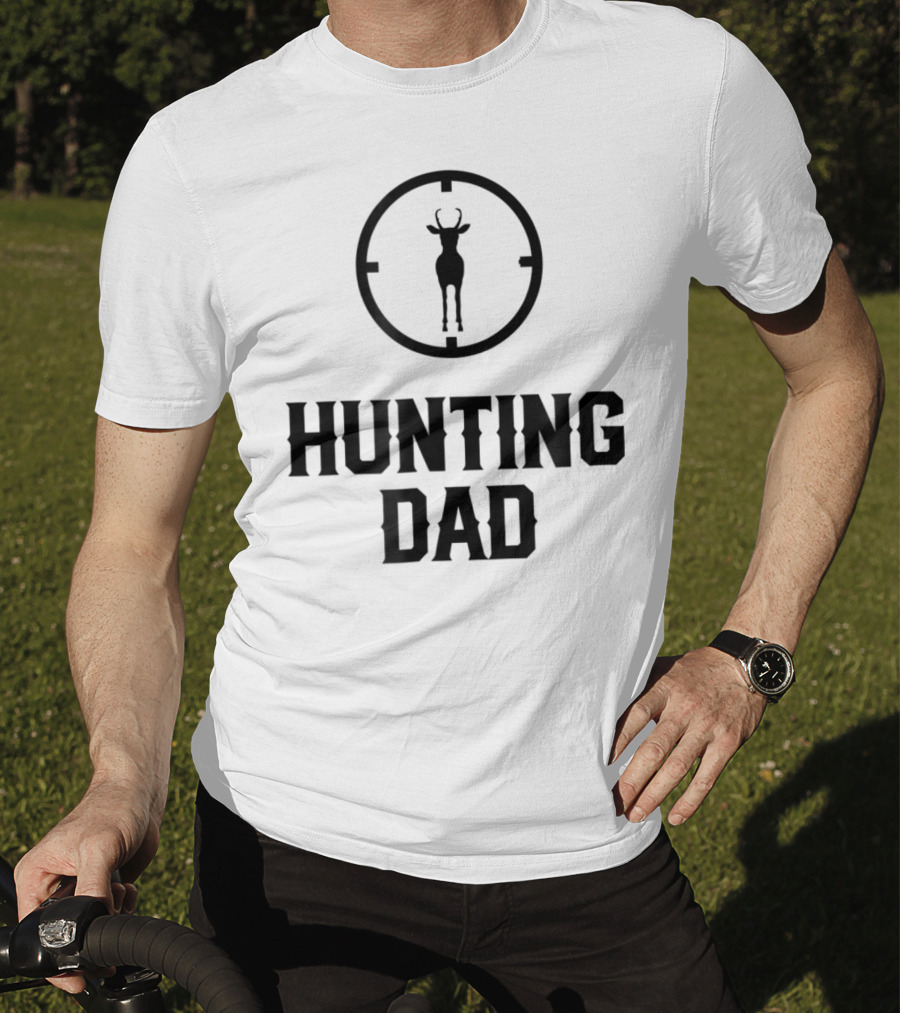 Hunting Dad Deer Silhouette Target Men's T-Shirt