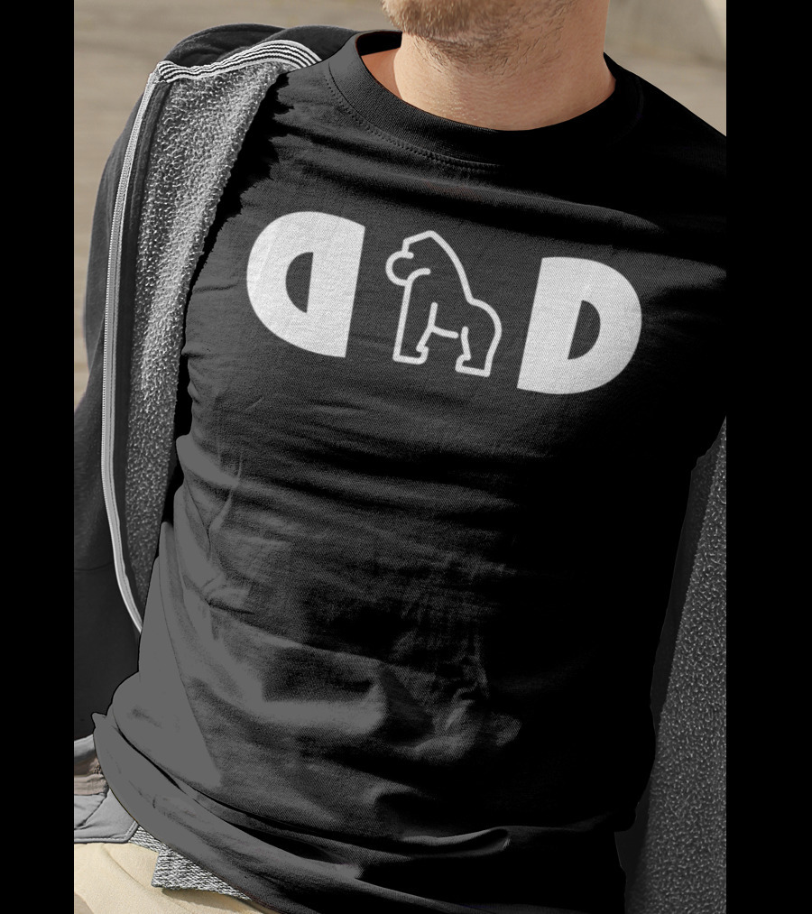 Mens Gorilla Dad Funny Husband T-Shirt