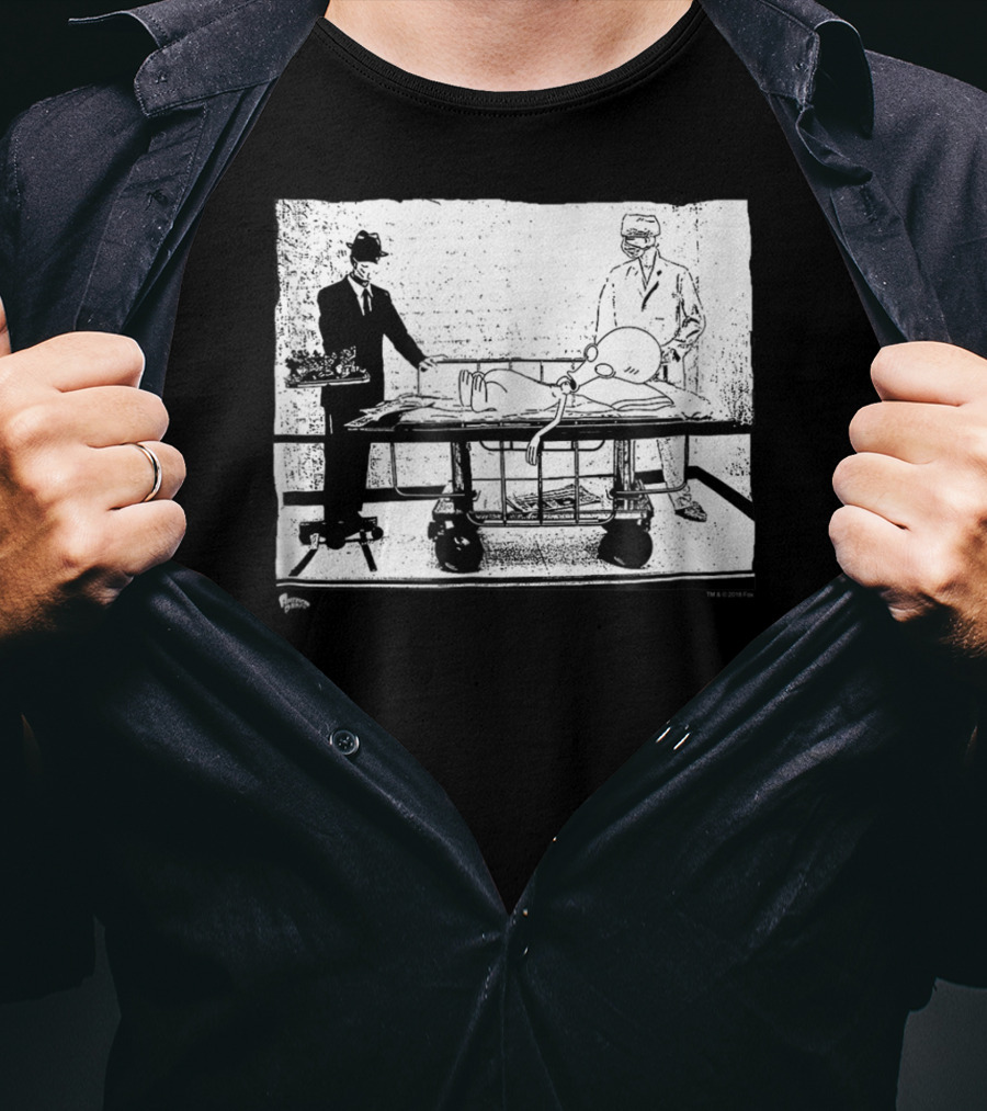 American Dad Autopsy55 Surreal Cartoon Forensic Examination Scene T-Shirt