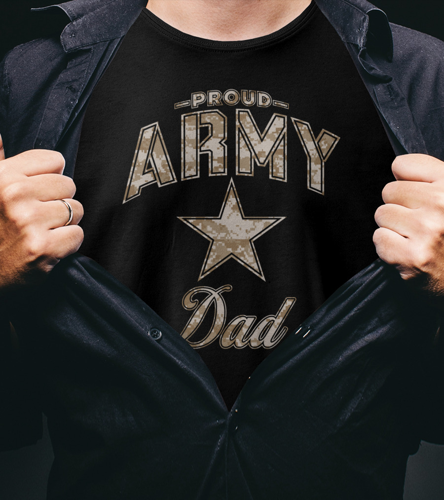 Proud Army Dad Camo78 Star T-Shirt