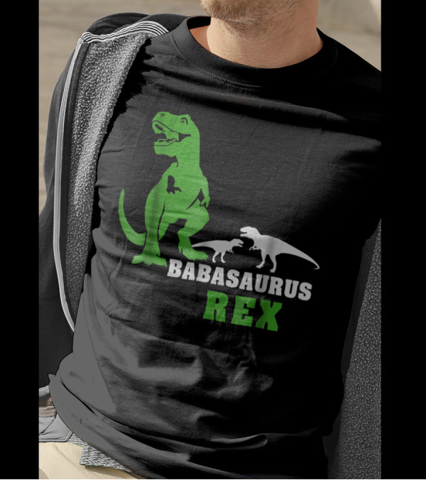 Babasaurus Rex Dinosaur Men Dad24 T-Shirt