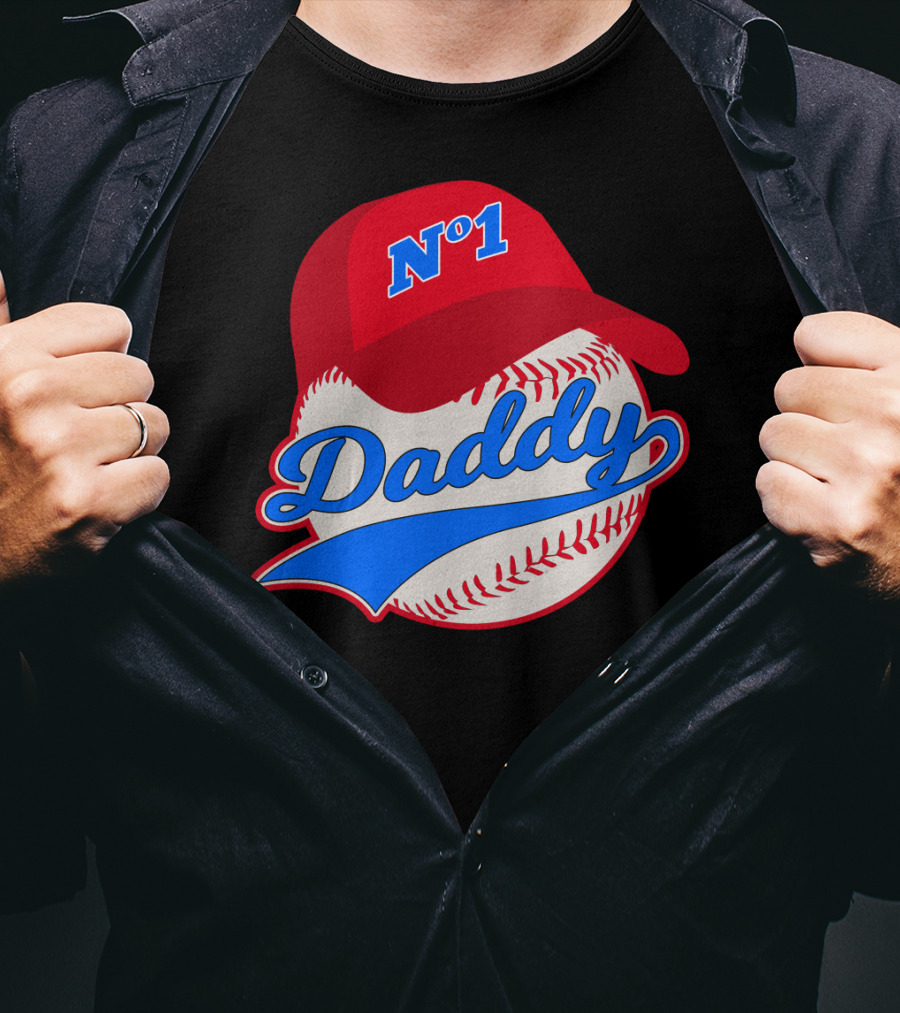 No 1 Daddy Baseball Cap T-Shirt