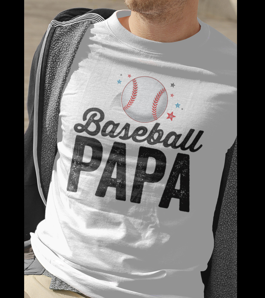 Baseball Papa Dad Father Grandpa Coach T-Shirt