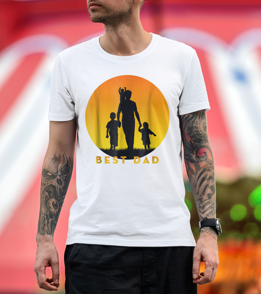 BEST BEST DAD Of 3 Kids Cool T-Shirt