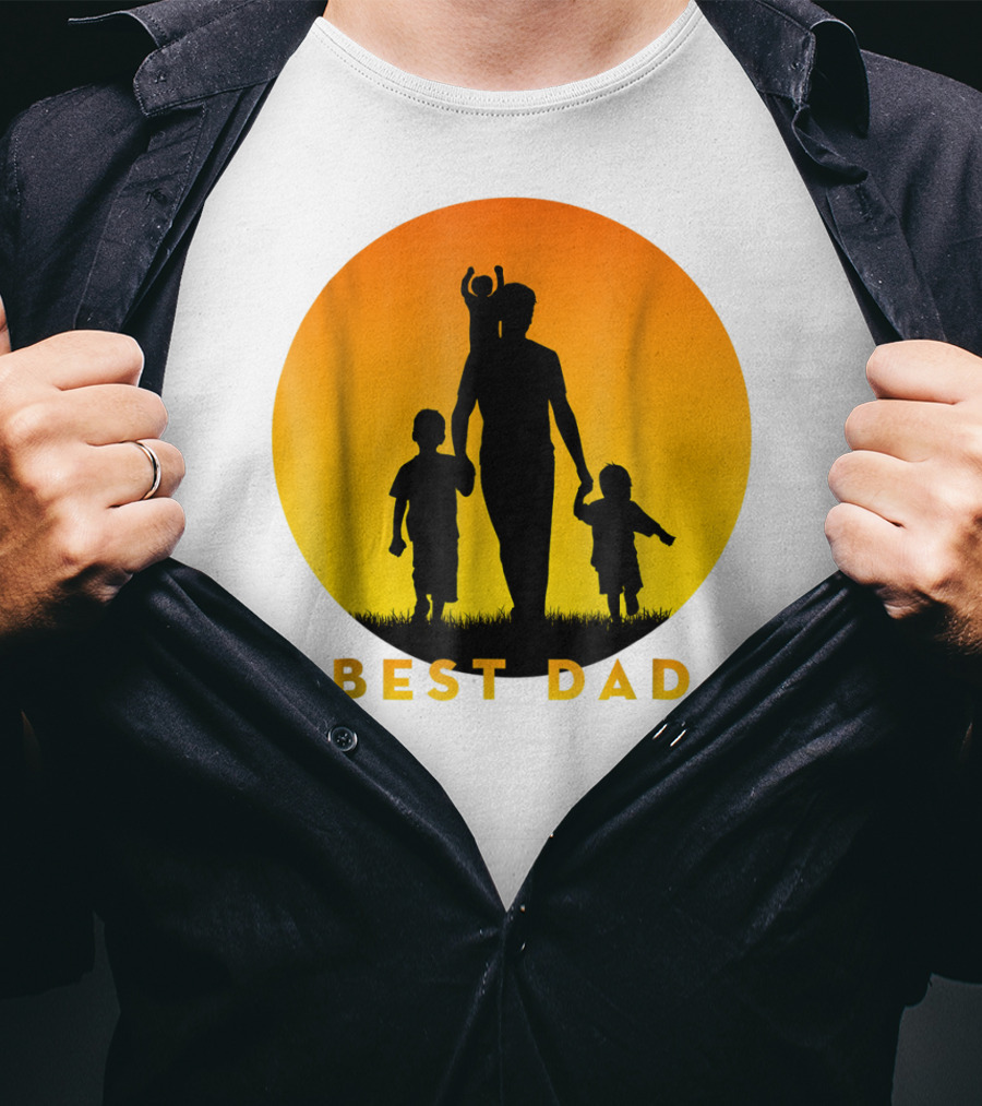 BEST BEST DAD Of 3 Kids Cool T-Shirt