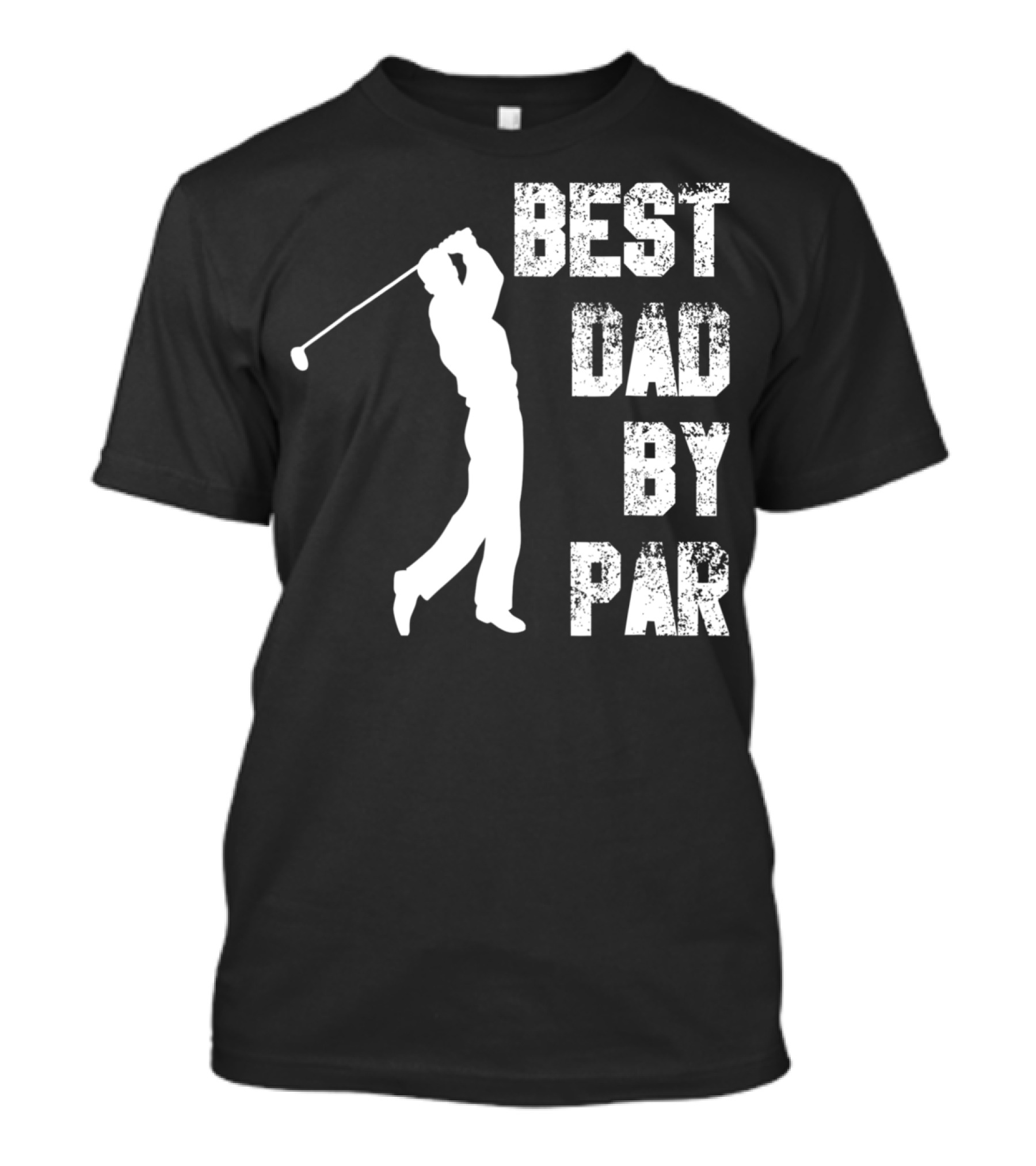 Best Dad By Par Funny Golf Lover Swinging Golfer T-Shirt